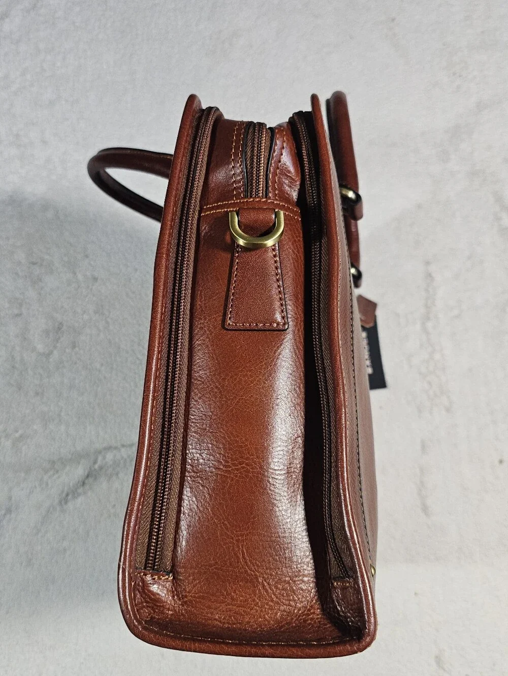 Banuce Genuine Full Grains Italian Leather Briefcase Women / Men Laptop Bag NEW